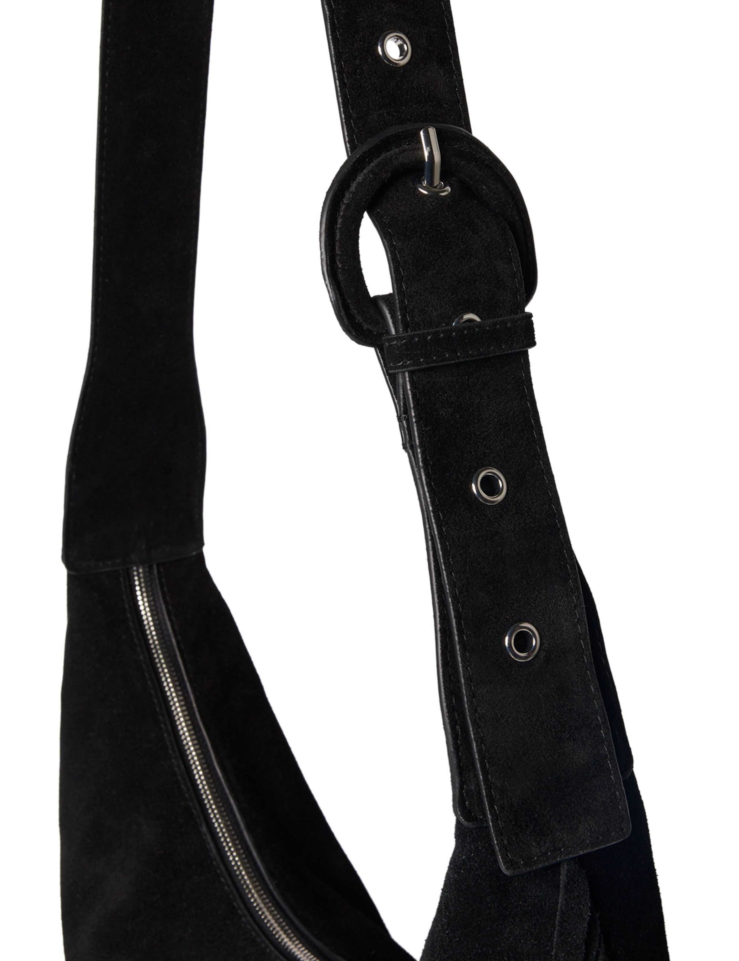 Whistles suede fringed shoulder bag with adjustable strap (British brand)