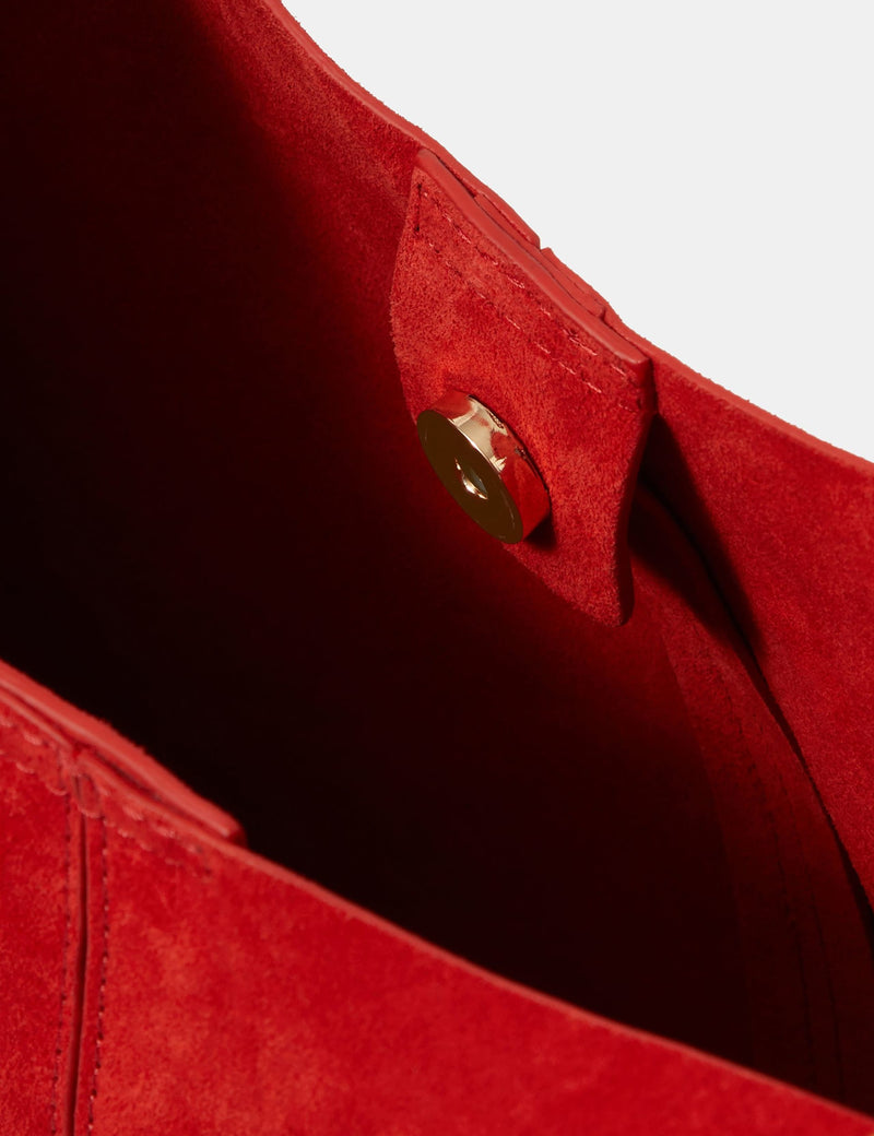 Accessorize suede shoulder bag with knot handle (British brand)