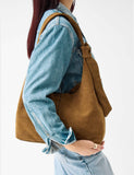 Accessorize suede shoulder bag knotted detail, imported from the UK