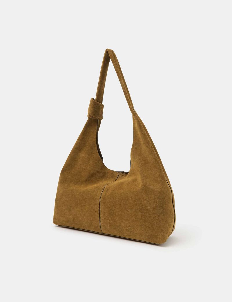 Accessorize suede shoulder bag knotted detail, imported from the UK