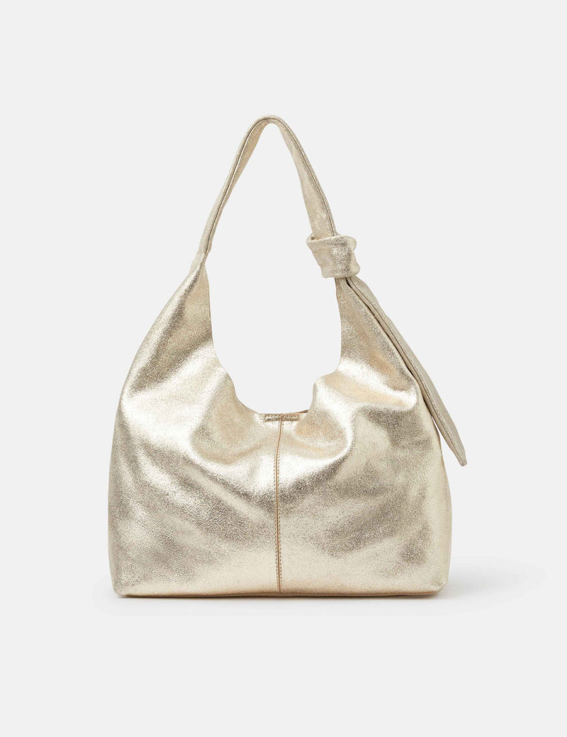 Accessorize suede metallic knotted slouch bag - British product