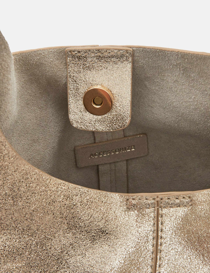 Accessorize suede metallic knotted slouch bag - British product