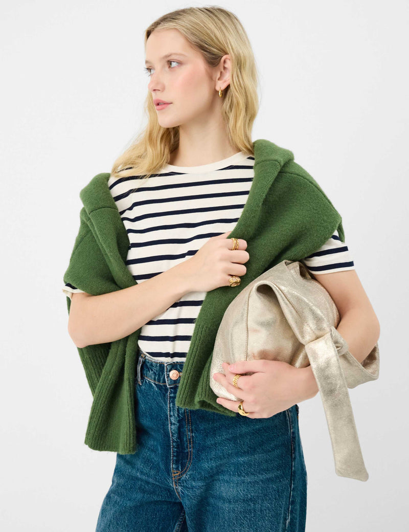 Accessorize suede metallic knotted slouch bag - British product