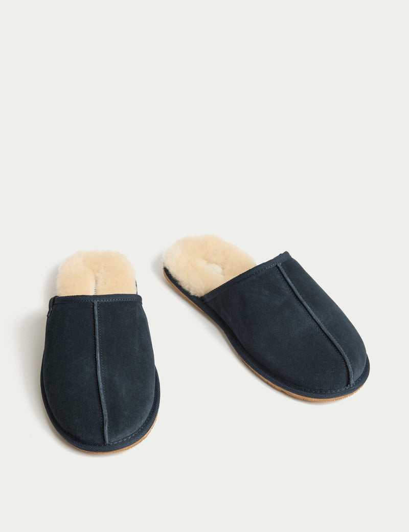 M&S suede mule slippers with Freshfeet (British brand)