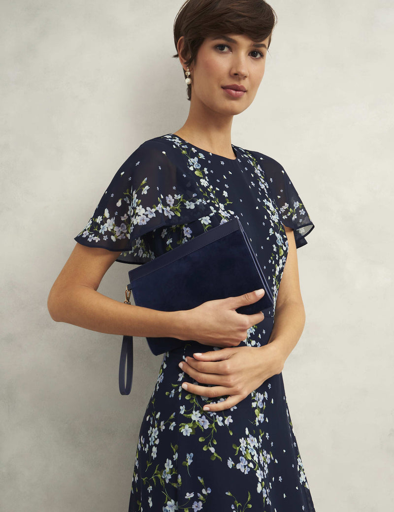 Hobbs suede wristlet pouch, UK version