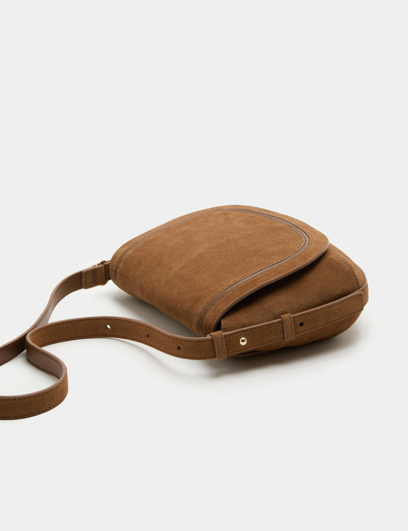 Per Una suede saddle shoulder bag - British product