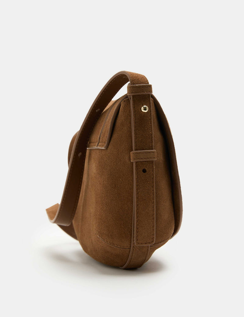 Per Una suede saddle shoulder bag - British product