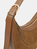 Accessorize suede shoulder bag with gold buckle, imported from the UK