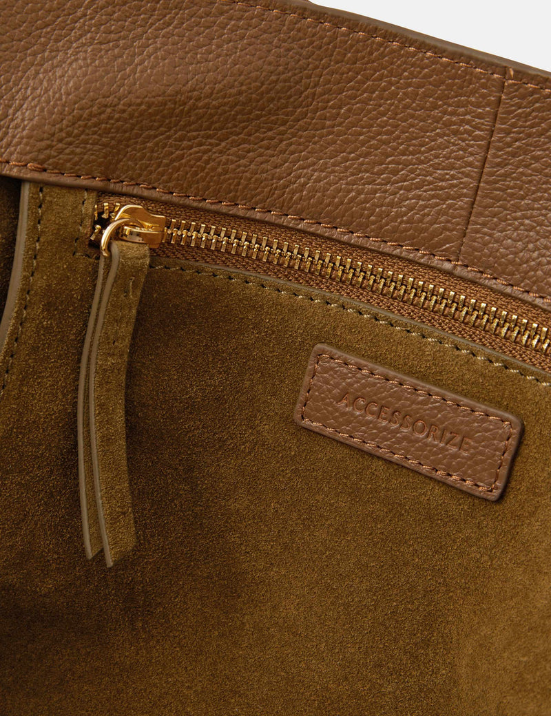 Accessorize suede shoulder bag, imported from the UK