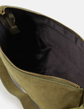 Accessorize suede shoulder bag with zip closure, imported from the UK