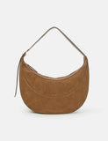 Accessorize suede shoulder bag with gold buckle, imported from the UK
