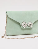 Phase Eight suede sparkle clutch bag with crystals, imported from the UK
