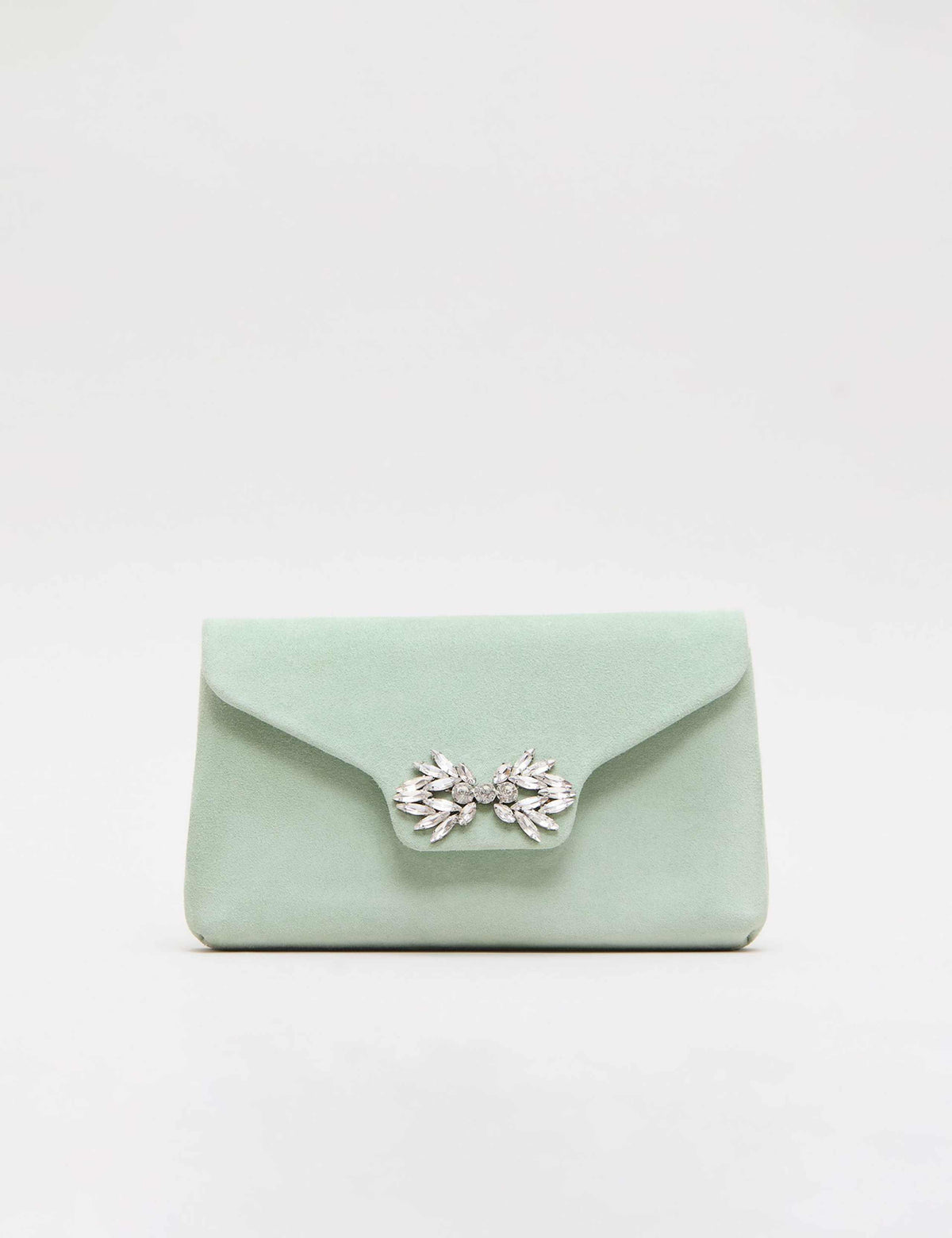 Phase Eight suede sparkle clutch bag with crystals, imported from the UK