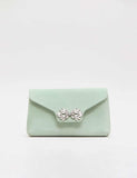 Phase Eight suede sparkle clutch bag with crystals, imported from the UK