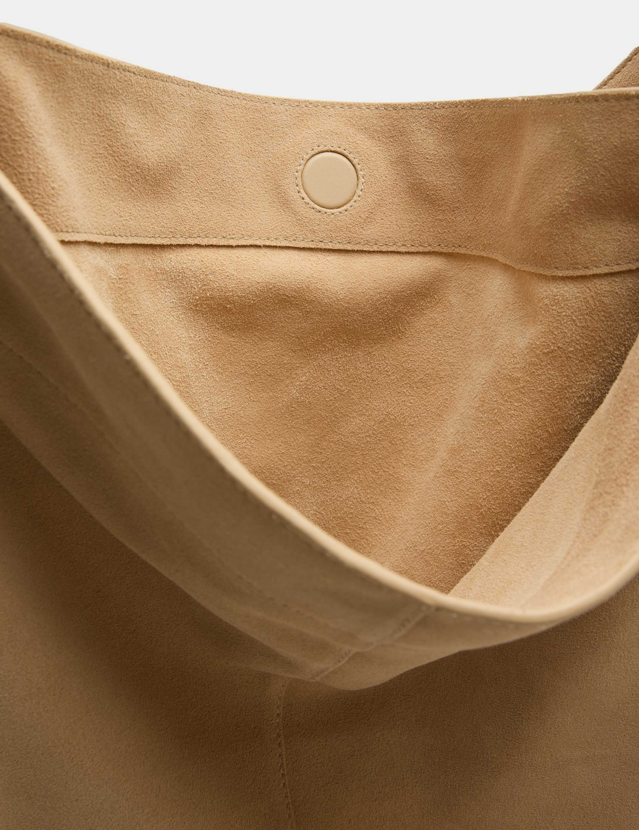 Per Una suede shoulder bag with top handle (British brand)