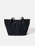 Jigsaw suede tote bag with leather trim (British brand)