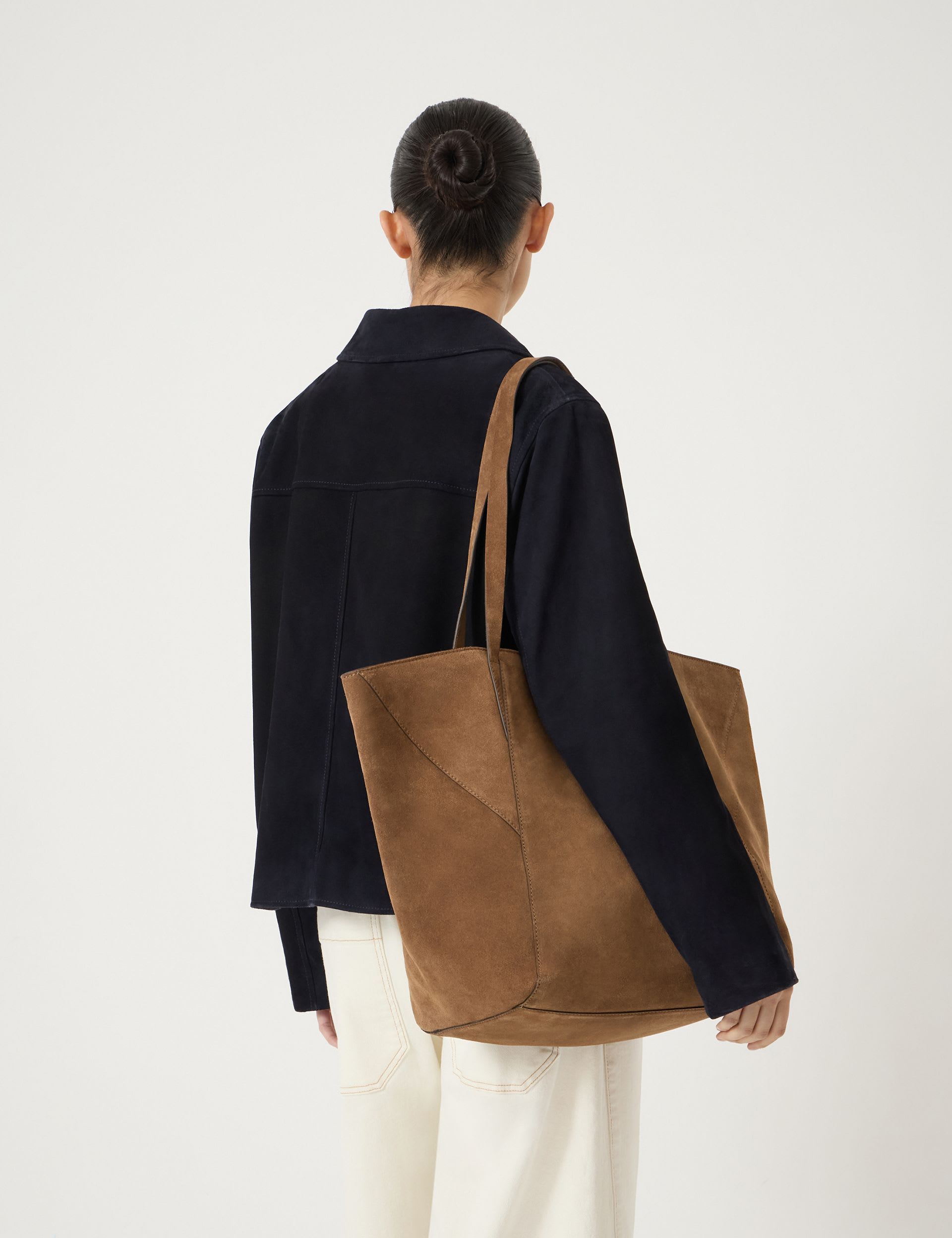 Hush suede tote bag (British brand)