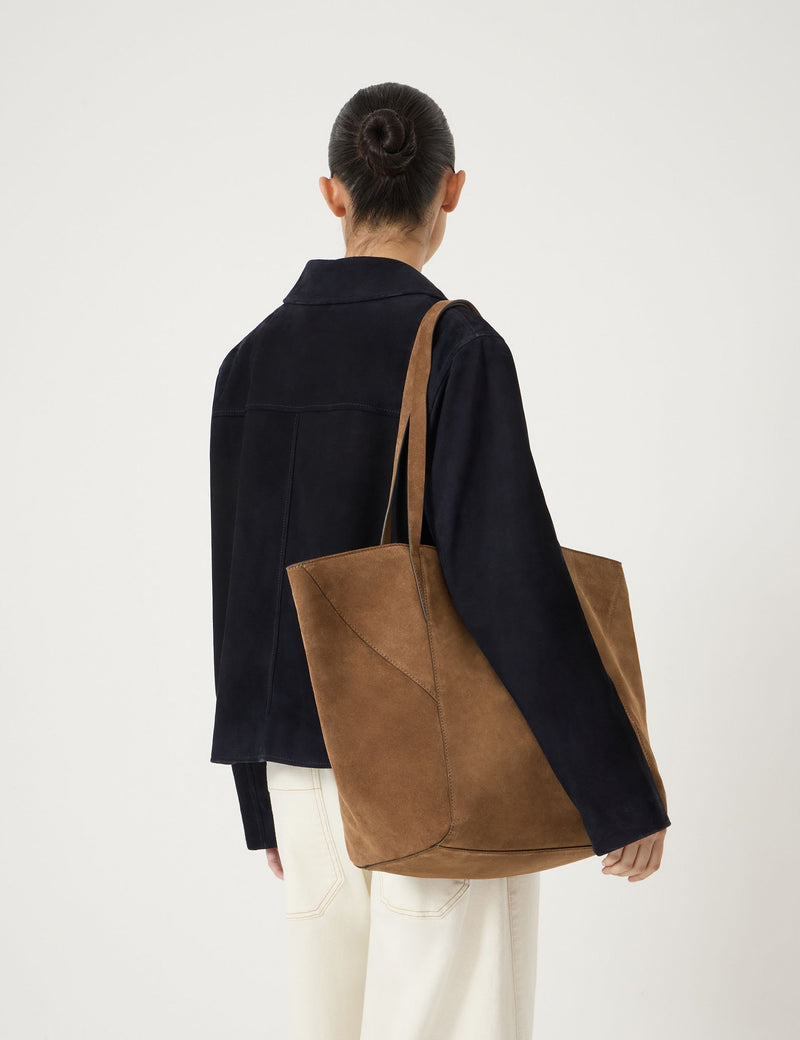 Hush suede tote bag (British brand)