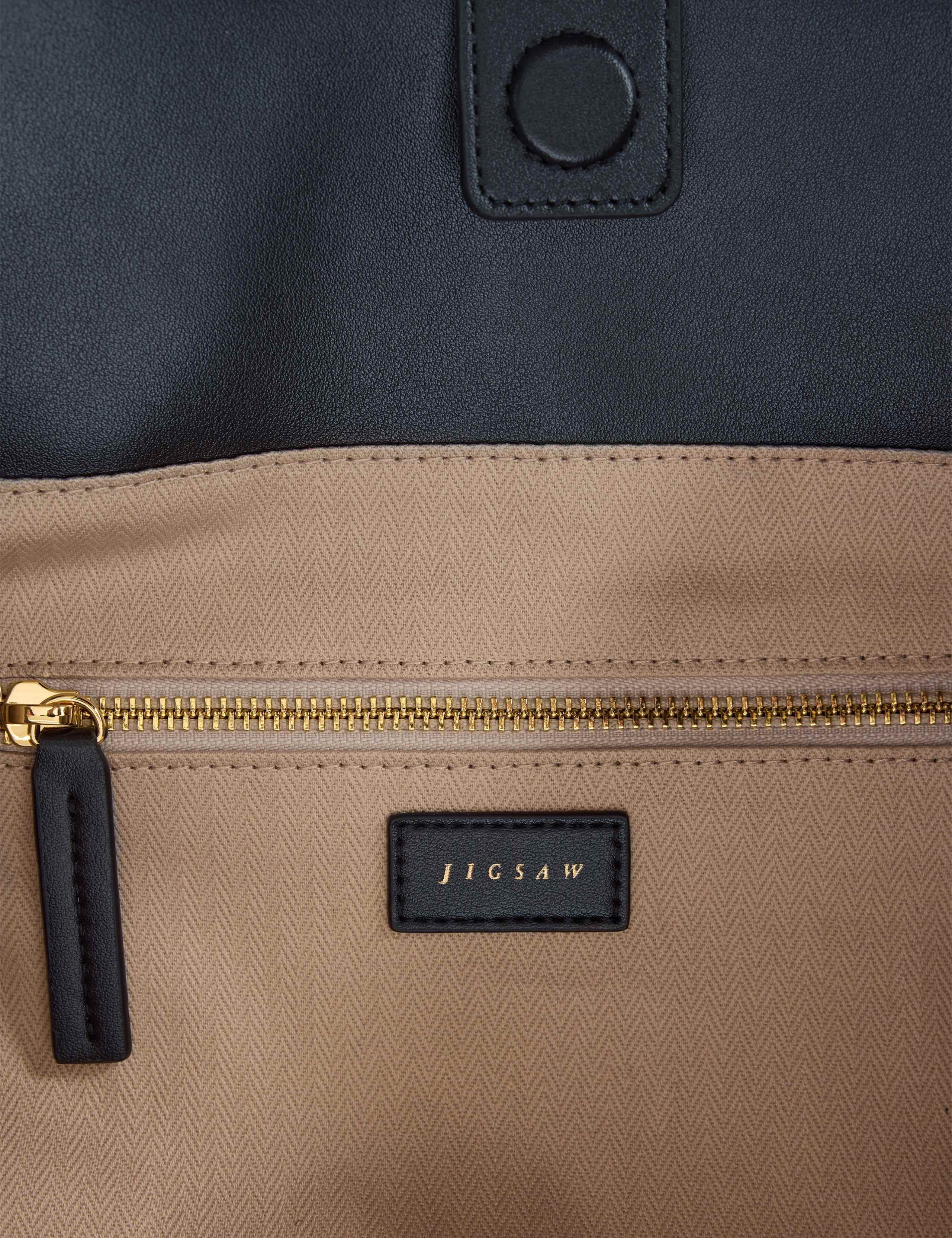 Jigsaw suede tote bag with leather trim (British brand)