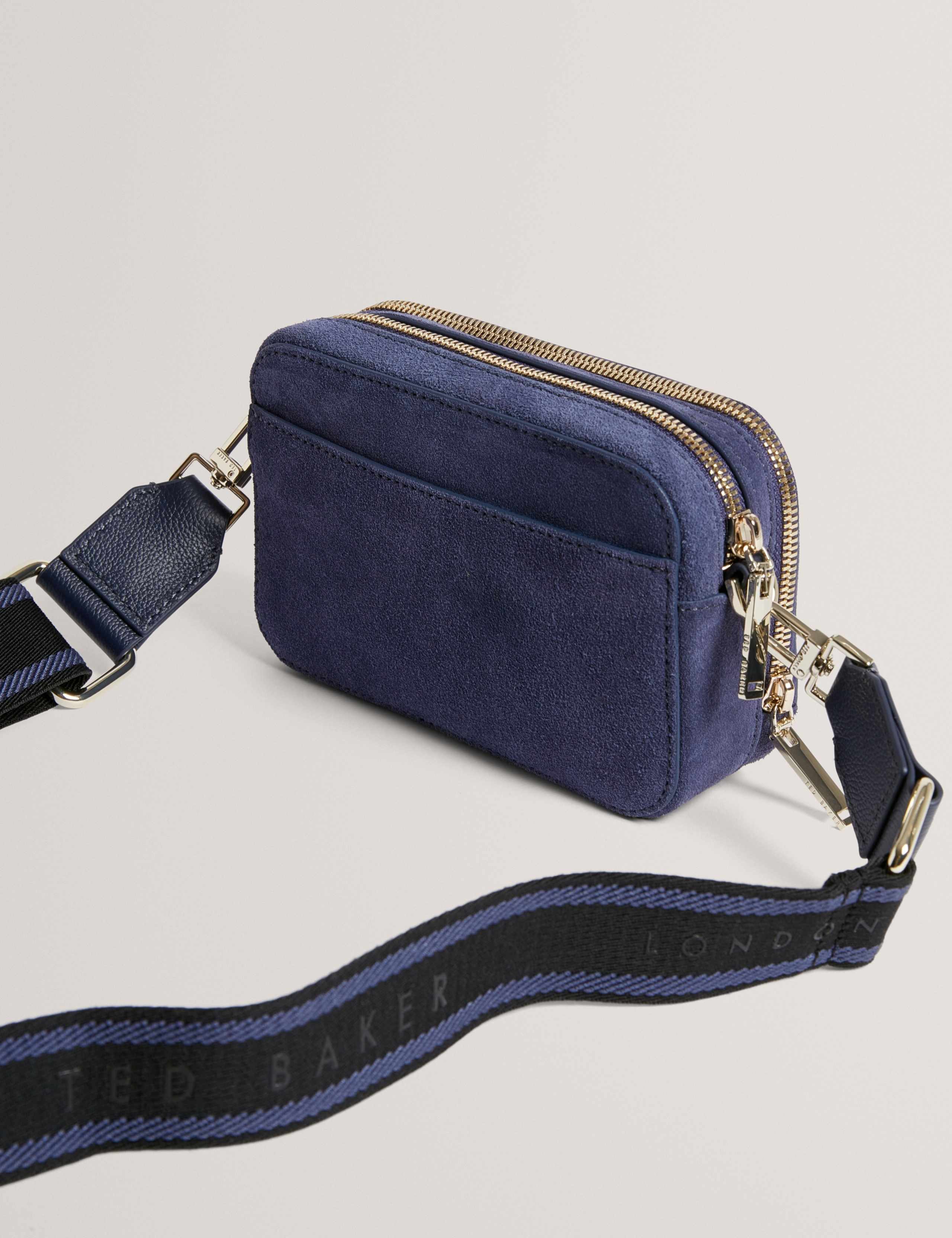 Ted Baker suede camera bag cross body strap (British brand)
