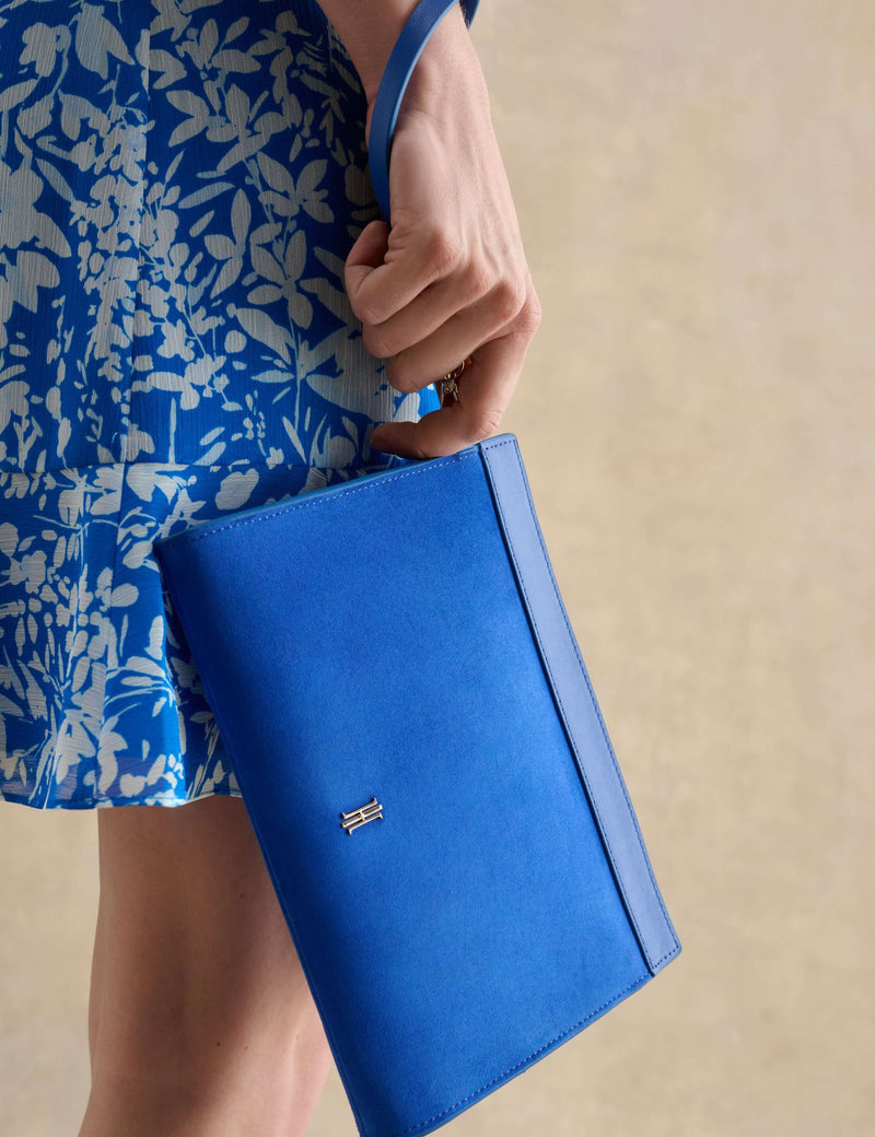 Hobbs suede wristlet clutch bag, UK version