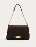 M&S croc effect suedette shoulder bag with double chain (British brand)