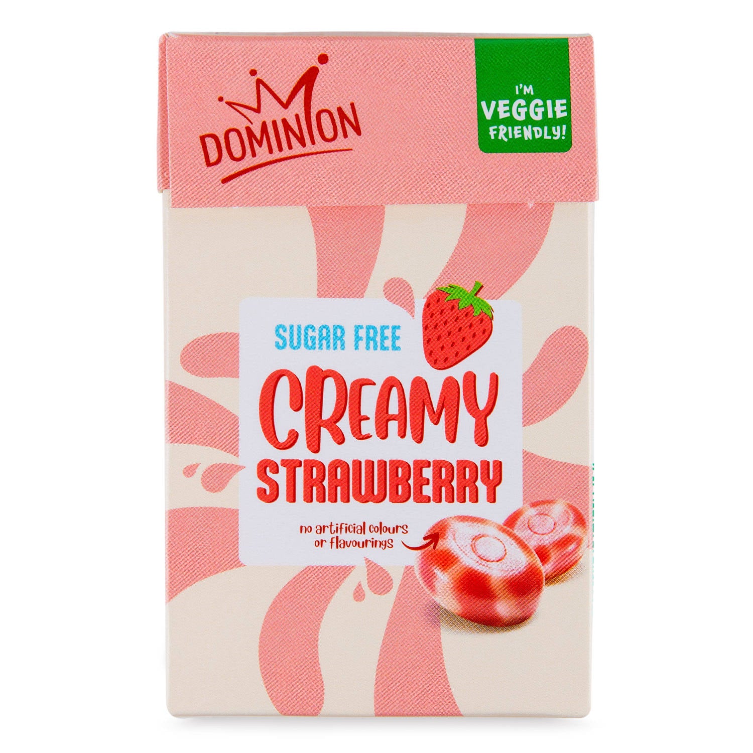 Strawberry sweets, sugar free creamy - British product