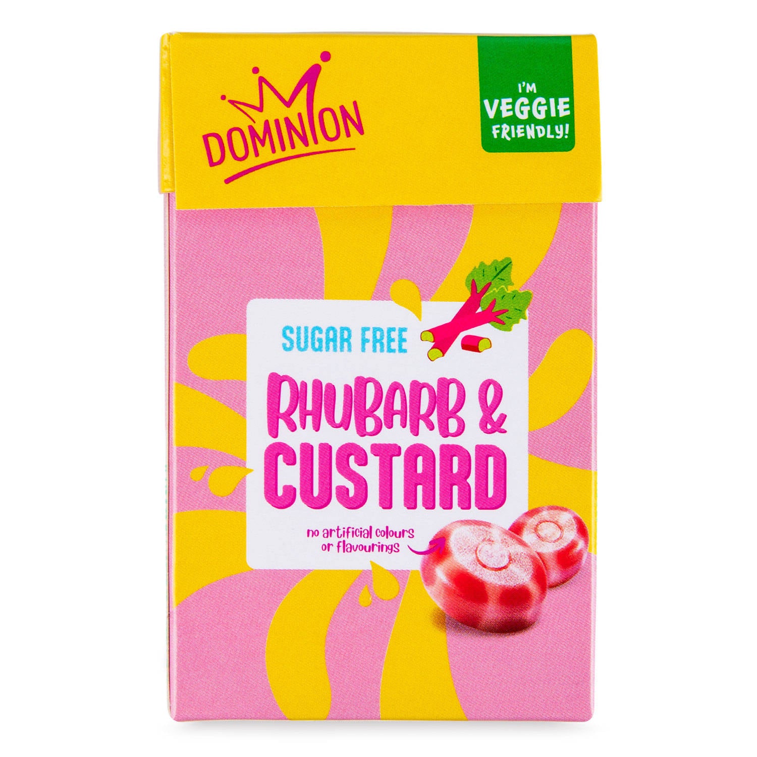 Sugar free rhubarb and custard sweets, UK version