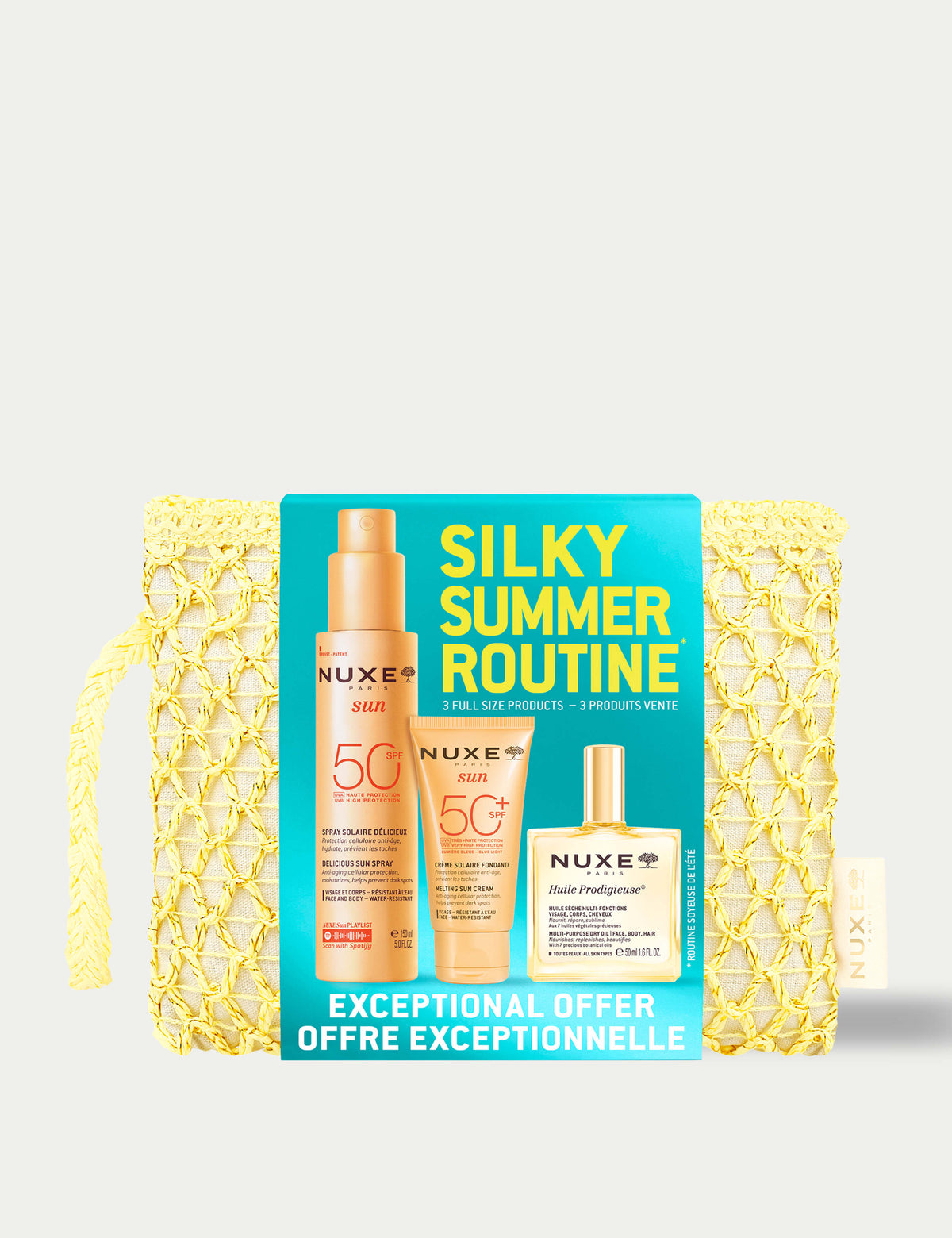 NUXE Summer Essentials Set SPF50 sun protection gift set (British brand)
