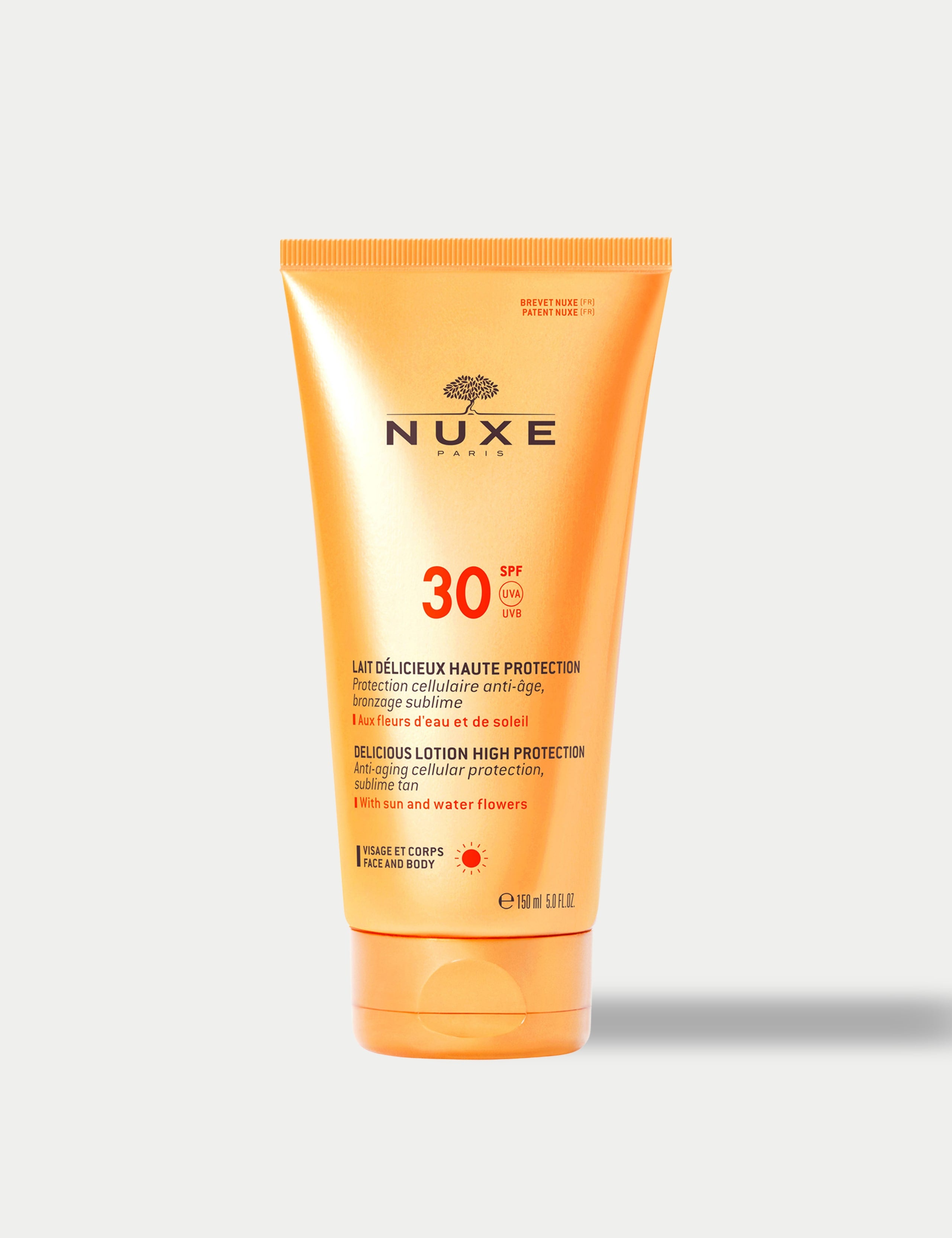 Nuxe sun lotion SPF 30 high protection for face and body 150ml (British brand)