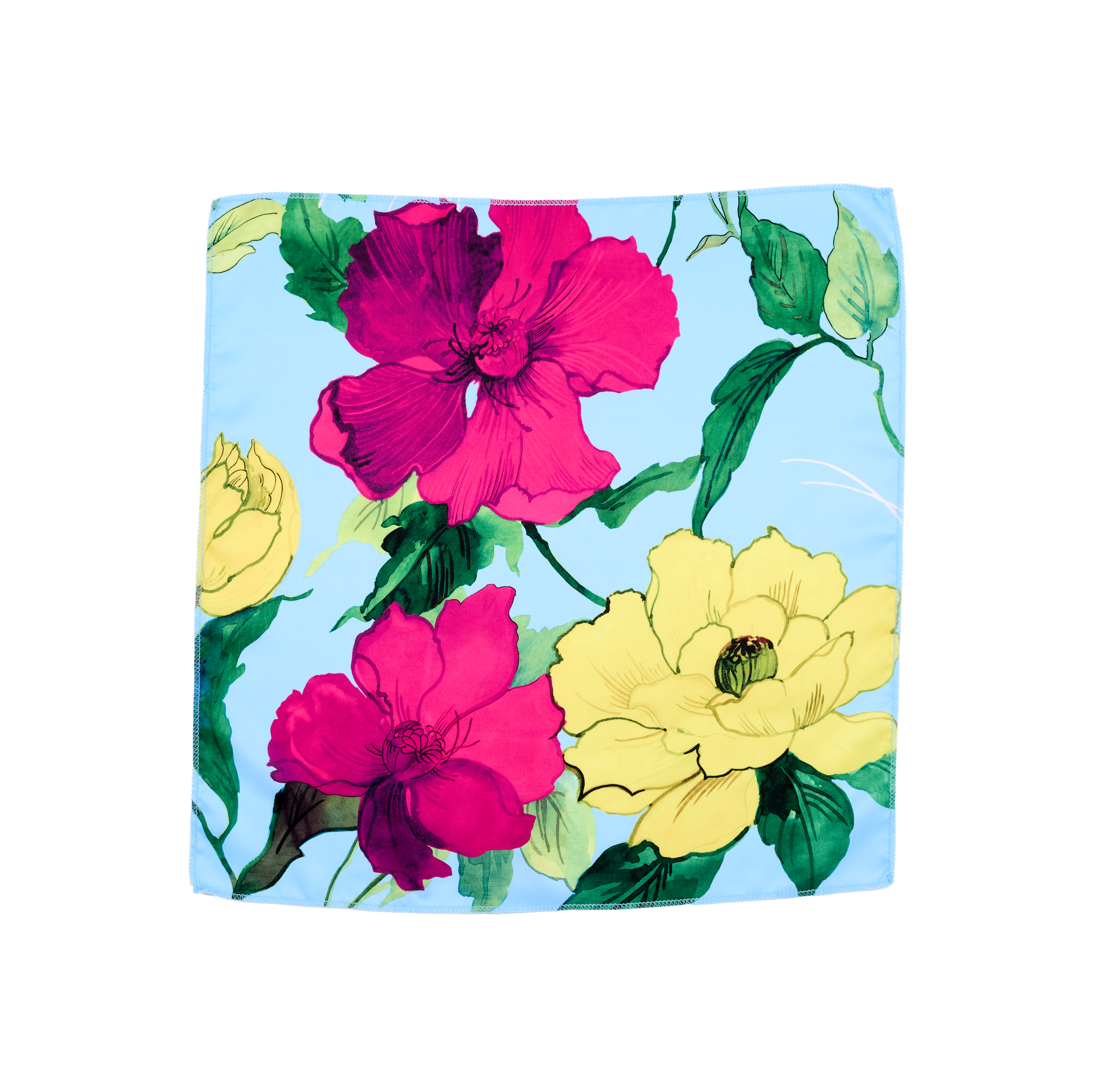 Lush Peonies Knot Wrap 50cm x 50cm, imported from the UK
