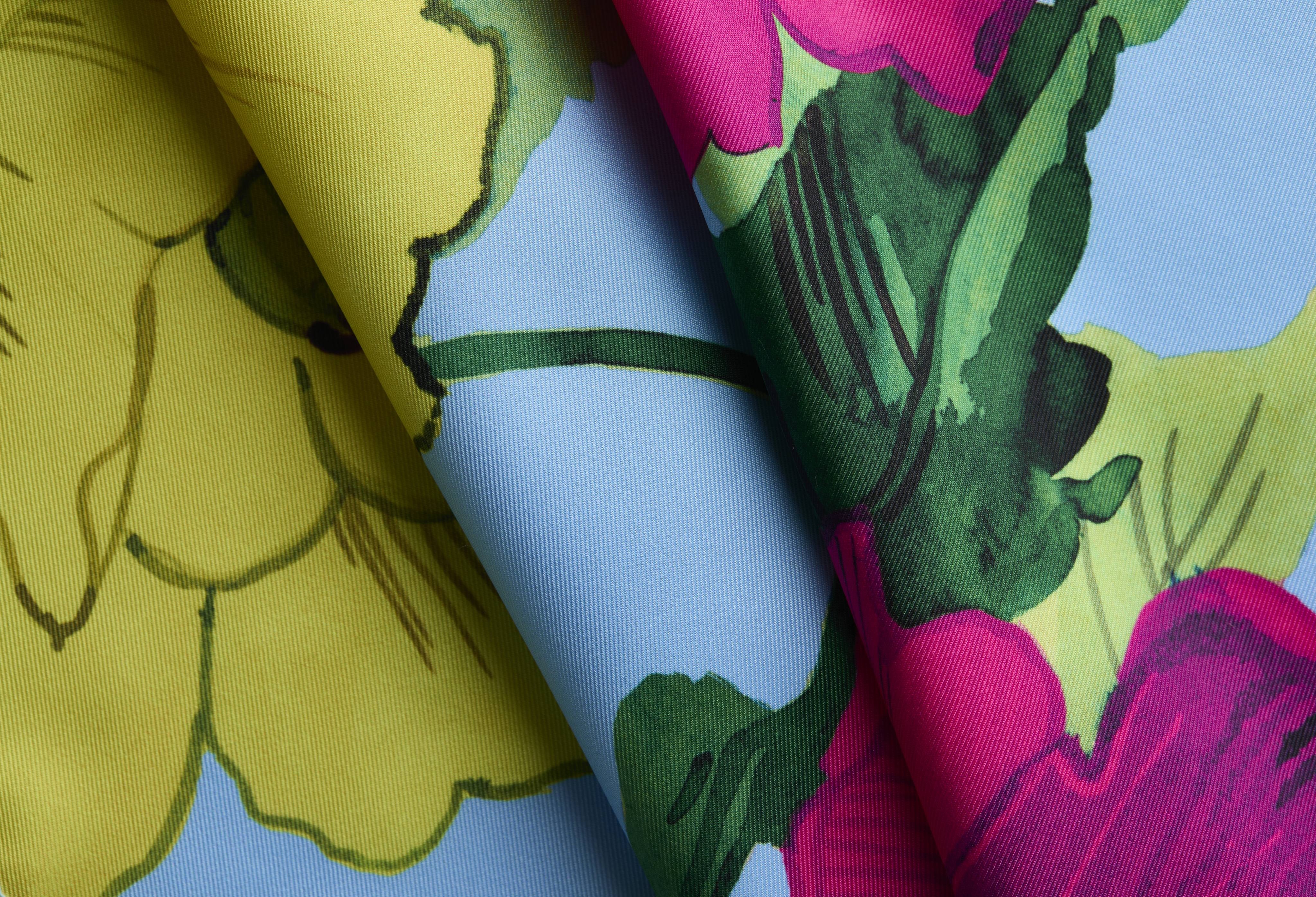 Lush Peonies Knot Wrap 50cm x 50cm, imported from the UK