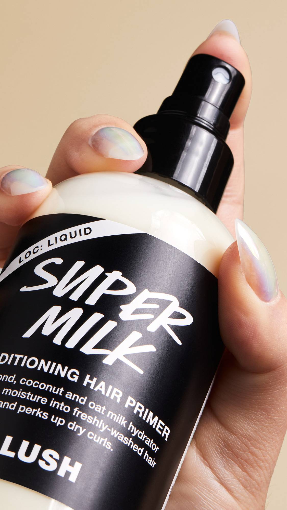 Lush Super Milk conditioning hair primer, imported from the UK