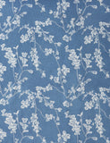 Floral jacquard pure cotton bath towel (British brand)