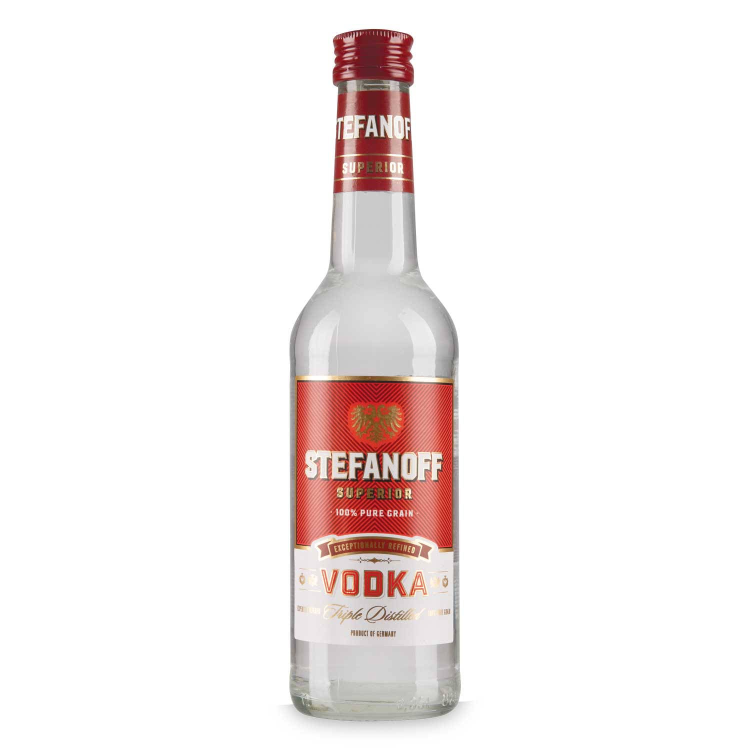 Vodka triple distilled pure grain 35cl (British brand)