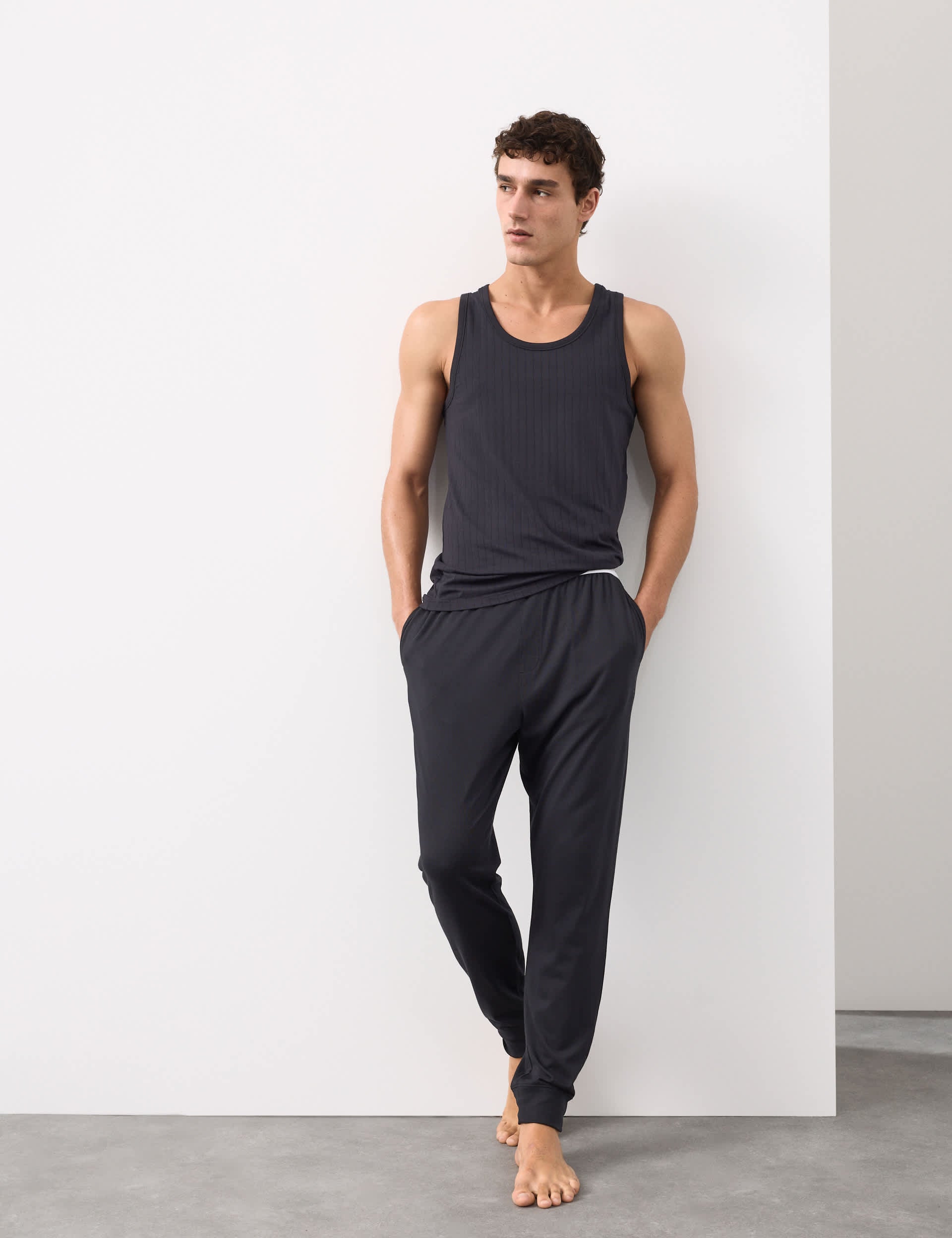 Autograph Supima cotton modal elasticated pyjama joggers (British brand)
