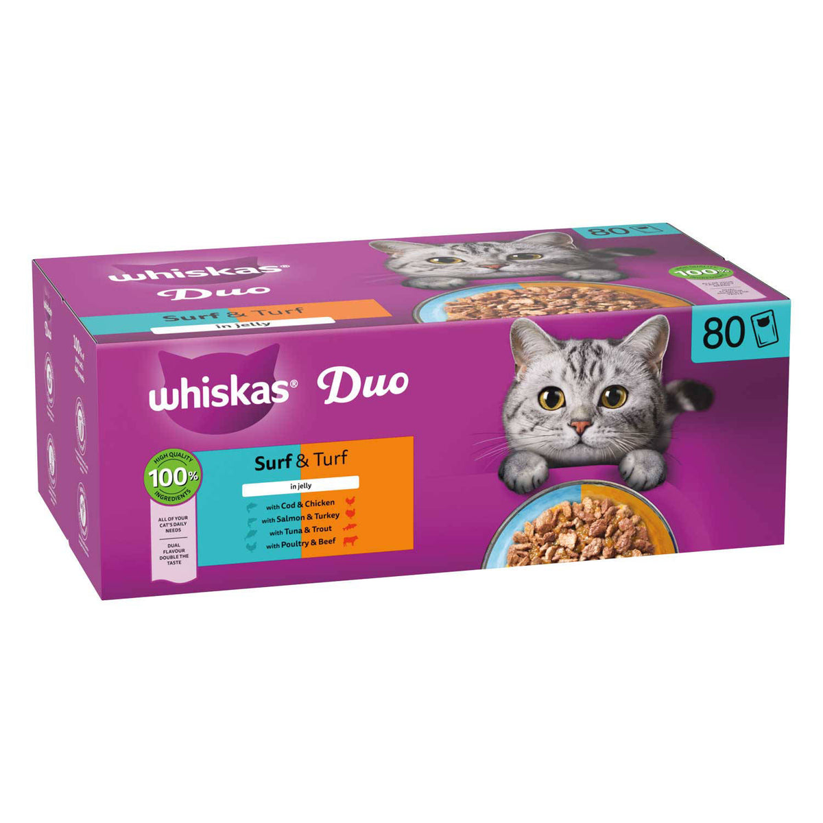 Cat food pouches Surf and Turf 80 pack (British brand)