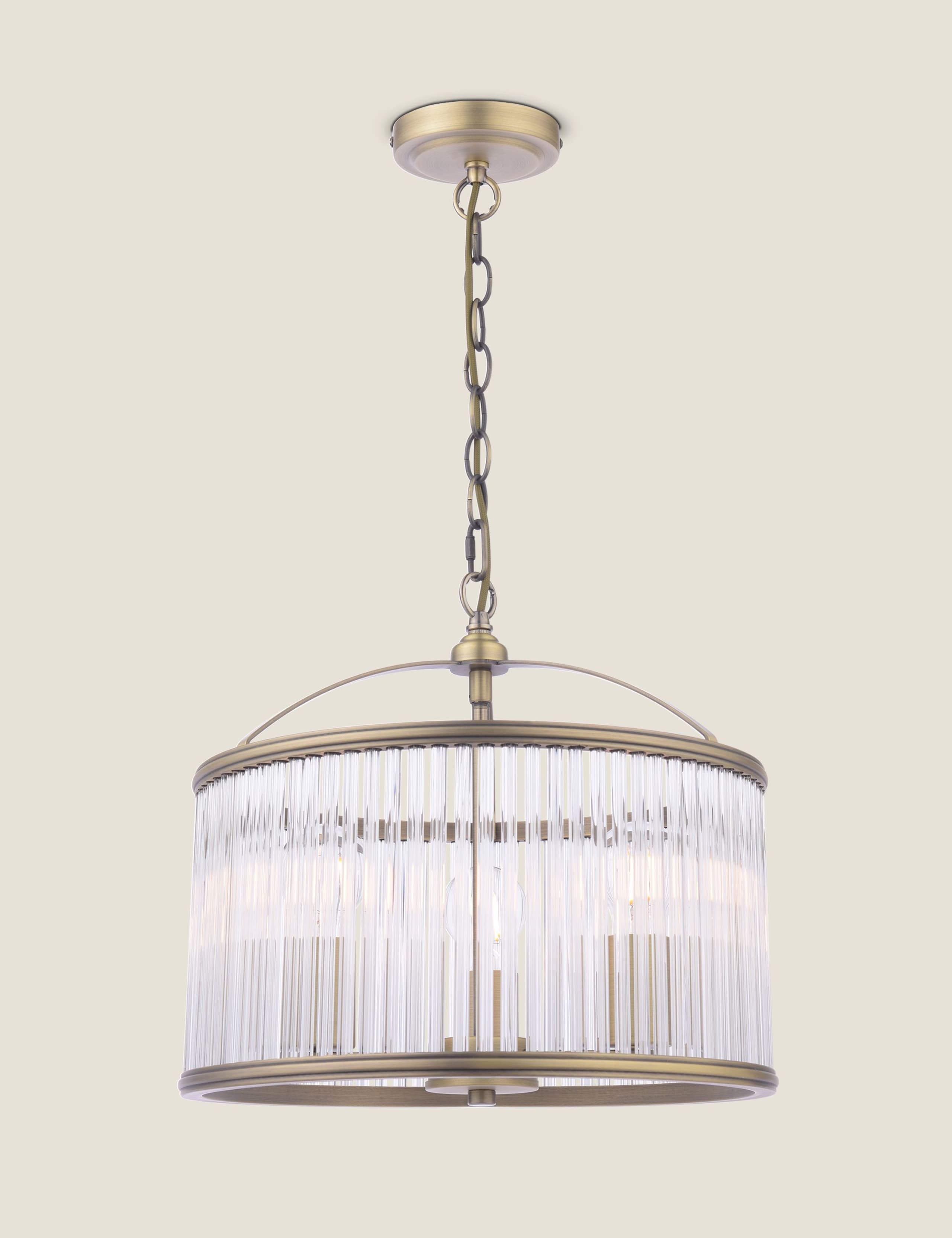 Laura Ashley Sutton 3-light pendant light 38cm (British brand)