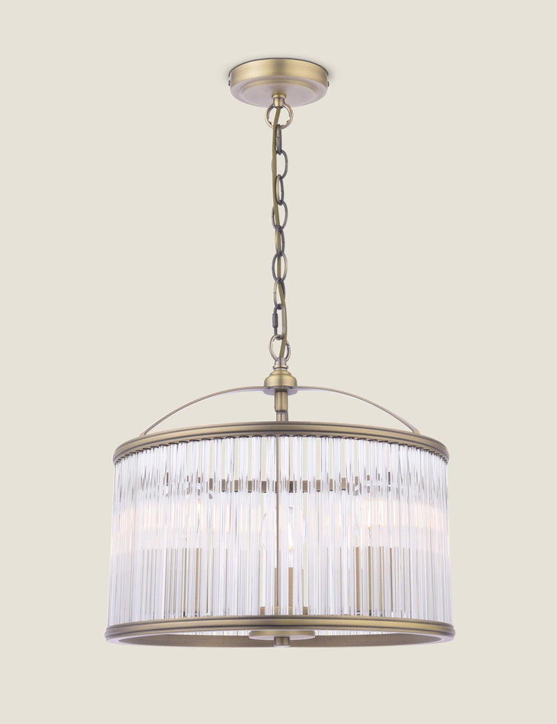 Laura Ashley Sutton 3-light pendant light 38cm (British brand)