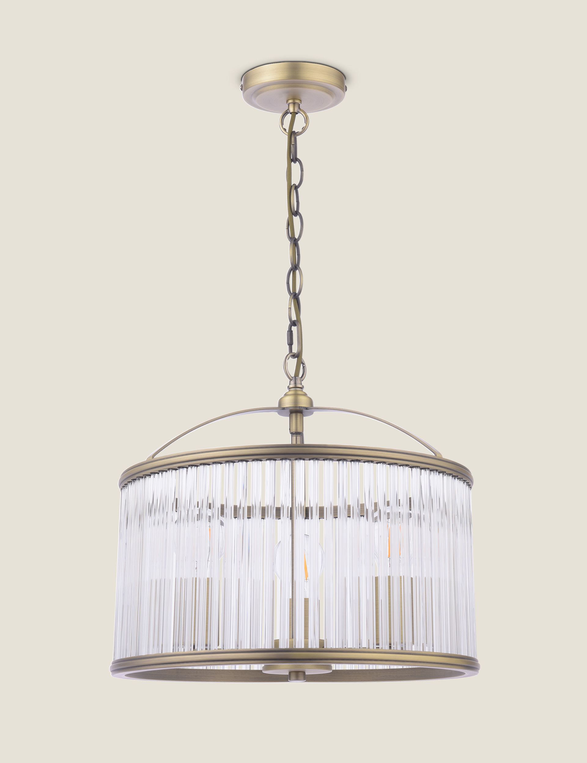 Laura Ashley Sutton 3-light pendant light 38cm (British brand)