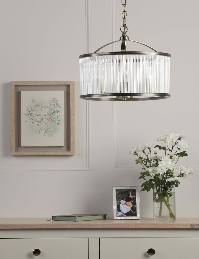 Laura Ashley Sutton 3-light pendant light 38cm (British brand)