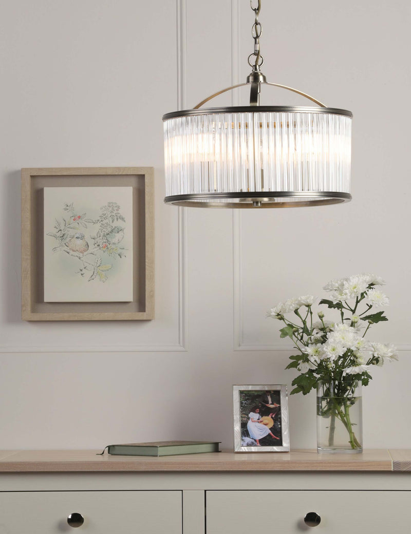 Laura Ashley Sutton 3-light pendant light 38cm (British brand)