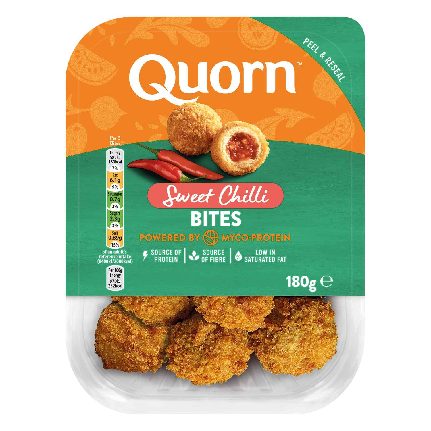 Meat-free sweet chilli snack, imported from the UK