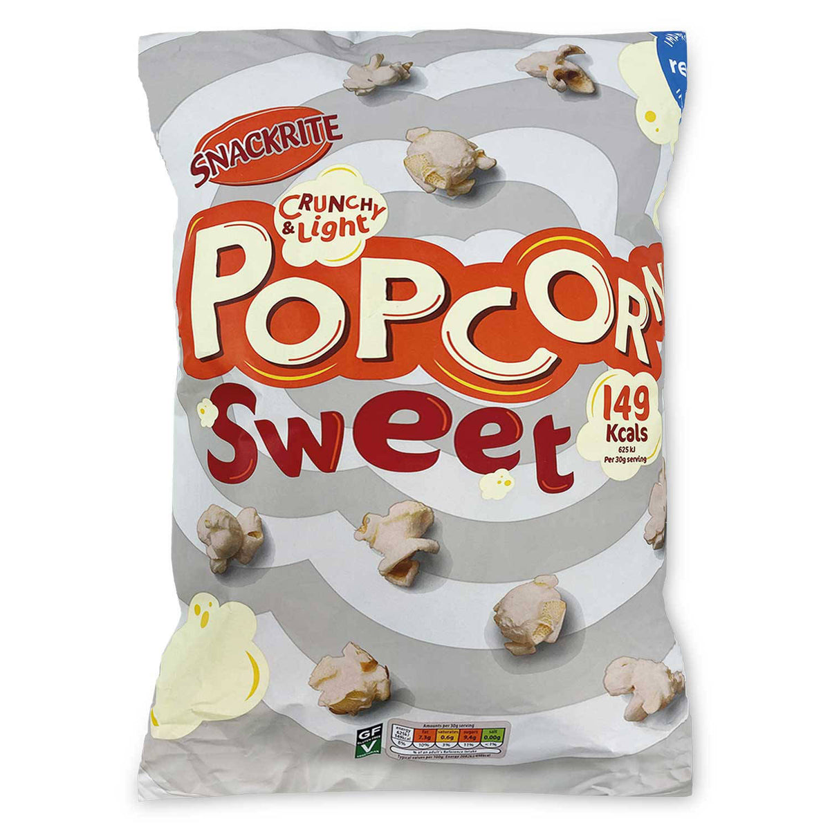 Sweet popcorn in a share bag, imported from the UK