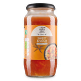 Sweet and sour cooking sauce with vegetables and pineapple (British brand)