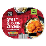 Sweet & Sour frozen ready meal with egg fried rice - British product
