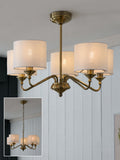 Next Burford Brushed Nickel 5 Light Height Adjustable Chandelier Ceiling Light