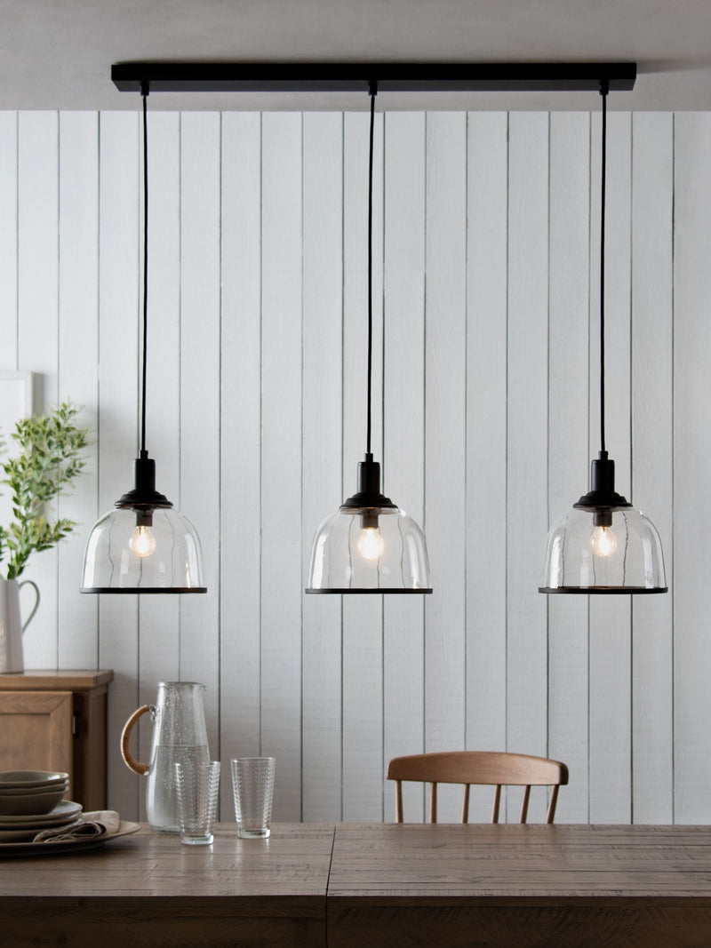 Black Gloucester 3 Light Pendant Ceiling Light