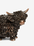 Bronze Hamish Highland cow small ornament - British product