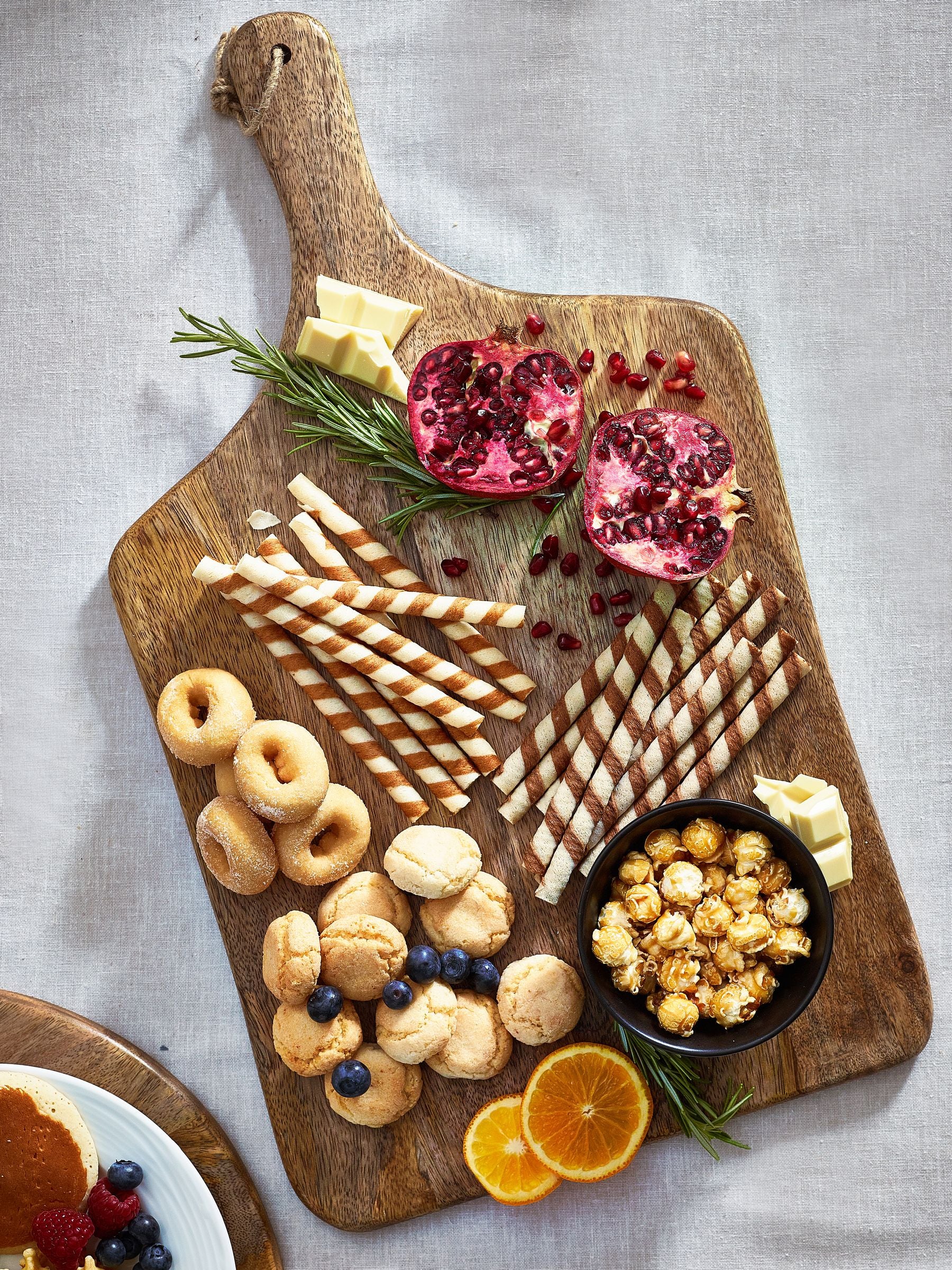 Natural Zaya mango wood serving platter, imported from the UK
